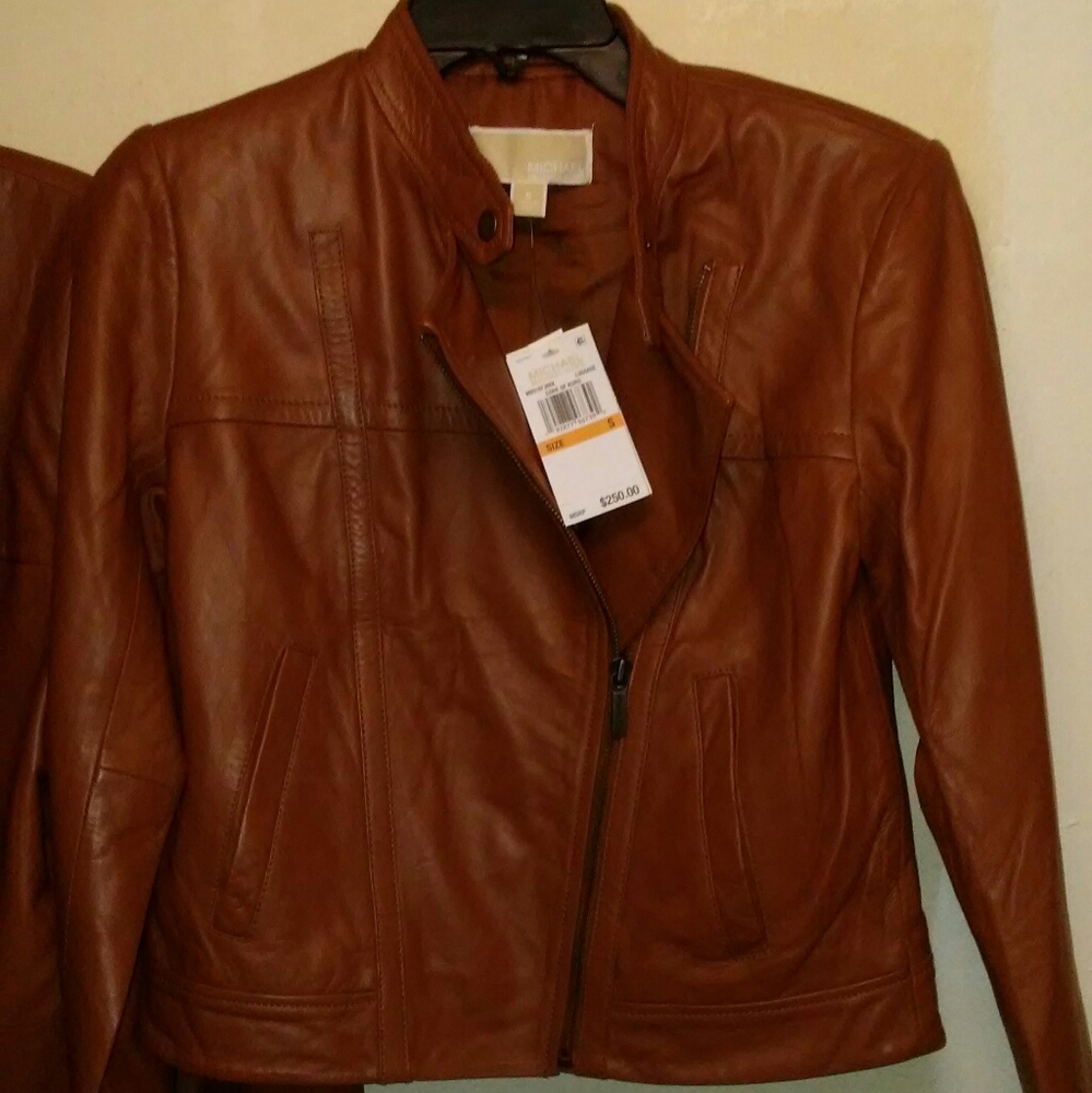 Michael kors leather jacket